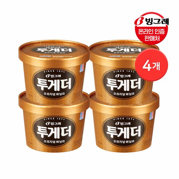 투게더 바닐라 오리지널 900ml 4개 / 아이스크림