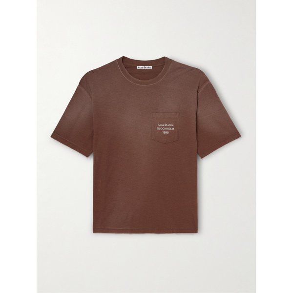 엑스포드 U 오버사이즈 로고 디스트레스드 코튼 저지 티셔츠 46376663162969843