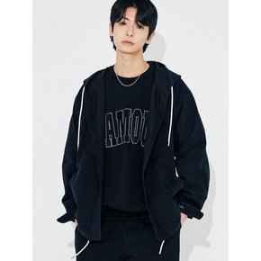 Taylor Hooded Twill Cotton Shirt S144 Black
