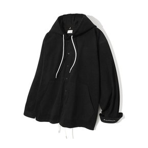 Taylor Hooded Twill Cotton Shirt S144 Black