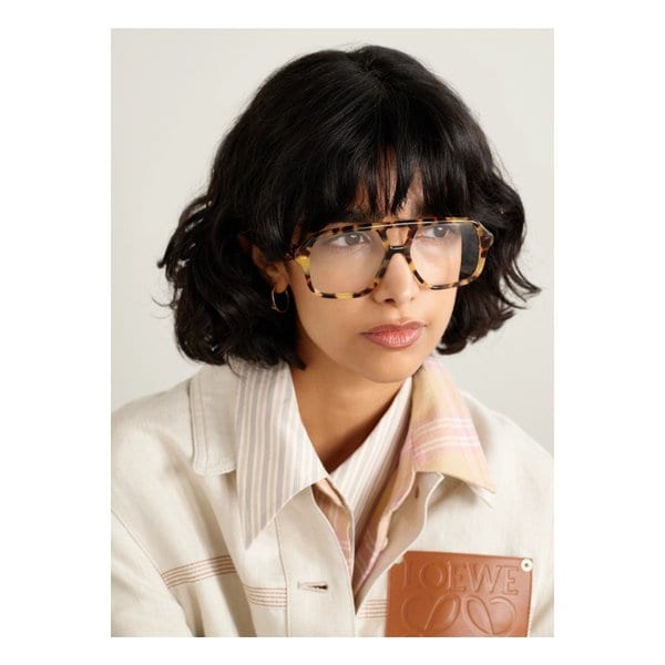 에비에이터 스타일 톨토이즈쉘 아세테이트 안경 46376663162887317