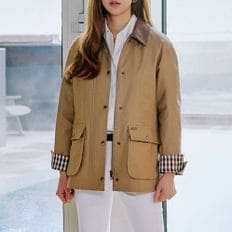 아쿠아스큐텀 [정상가 279,000원] 아쿠아스큐텀 여성 스판 코듀로이배색 점퍼 WWJP2Q1A