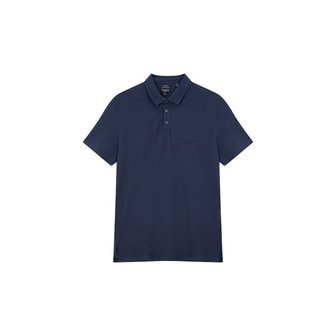 ARMANI EXCHANGE AX 남성 엠보 로고 피케 폴로 셔츠(A413331002)_네이비