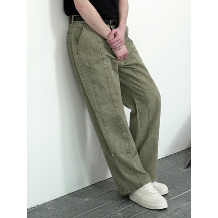 와르 포 맨 M223 PIGMENT CARPENTER WORK PANTS_KHAKI