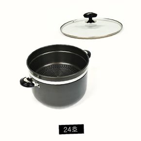 냄비 유리뚜껑 24호 찜통 경질 곰솥 2단 25cm