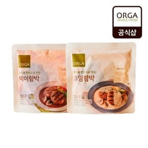 [ORGA] 한우와 한돈으로 만든 함박155gX5개(데미,크림)