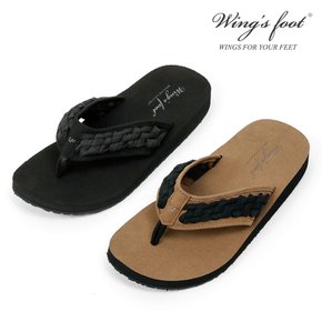 윙스풋(WINGS FOOT) 남성 쪼리 슬리퍼 ASLAN 블랙,브라운 (W658001NA-M)