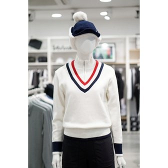 볼빅 [여주점] 골프웨어 여성 골프 브이 하이넥 니트 TNA02