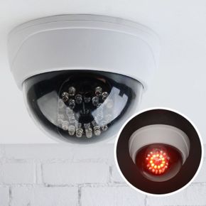 LED 돔형 가짜 CCTV 모형카메라 보안 감시 표지판 녹화중 카메라 가정용 무선