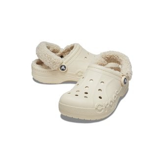 크록스 [Unisex] 성인 BAYA LINED FUZZ STRAP CLOG WWT (24FUCL206633)