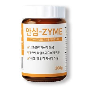 펫파트너스 강아지 고양이 구토 설사 췌장염 위 건강개선 소화효소 안심ZYME(안심자임) 200g