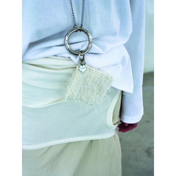 POUCH KEYRING IN WHITE