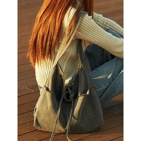 FRINGE HOBO BAG_PIGMENT CHARCOAL