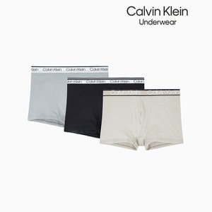 Calvin Klein Underwear 남성 웨이스트밴드 코튼 스트레치 버라이어티 3PK 트렁크 (NP2312O-L2F)