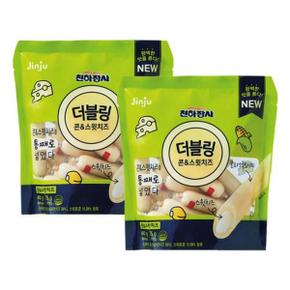 천하장사 더블링 콘 스윗치즈 소시지 400g (25g x 16개입) 2봉 .