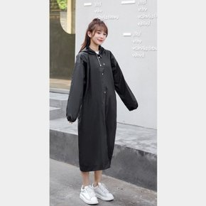 가벼운 휴대용 초경량 고급 코트 우비 블랙 골프 등산