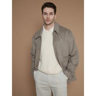 컴스페이스1980 [XL~4XL]울 블렌드 하프 코트_베이지