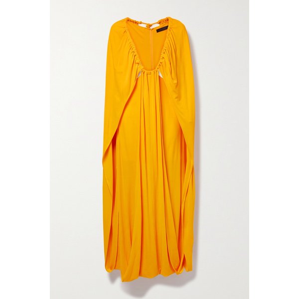 프로엔자슐러 Cape-effect Gathered Jersey Maxi Dress 옐로 36093695688915995