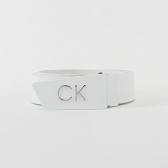 Calvin Klein 캘빈클라인골프 남성 CK 아이언 버클 벨트 허리띠 화이트