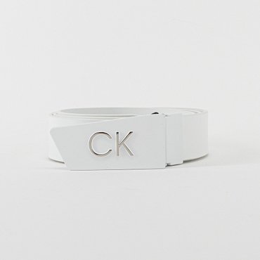 Calvin Klein 캘빈클라인골프 남성 CK 아이언 버클 벨트 허리띠 화이트