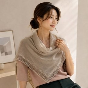 [1+1] 여성 레이스 빅 스카프 가벼운 사계절 사각 숄 겸용 머플러