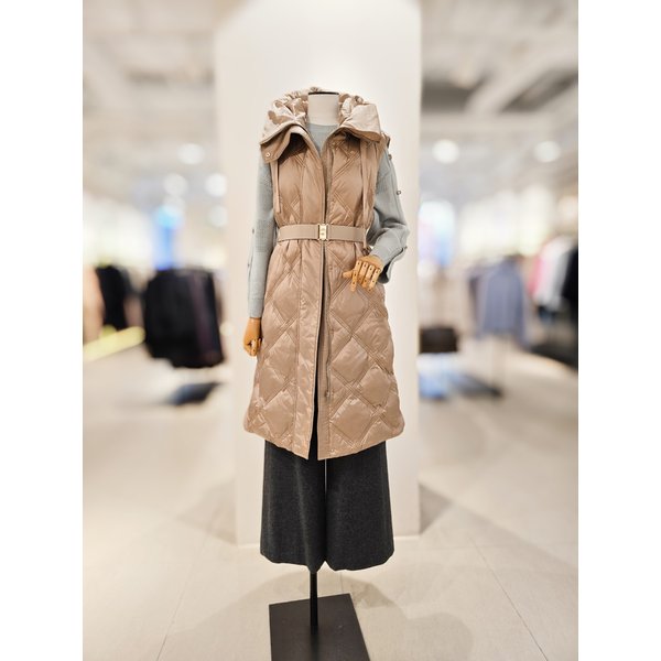 [파주점] [더아이잗컬렉션]구스다운 롱 후드 패딩 베스트 CRBA2PD701