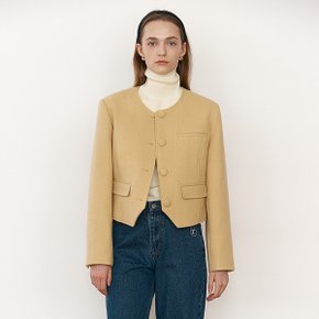 WOOL SINGLE JACKET YELLOW