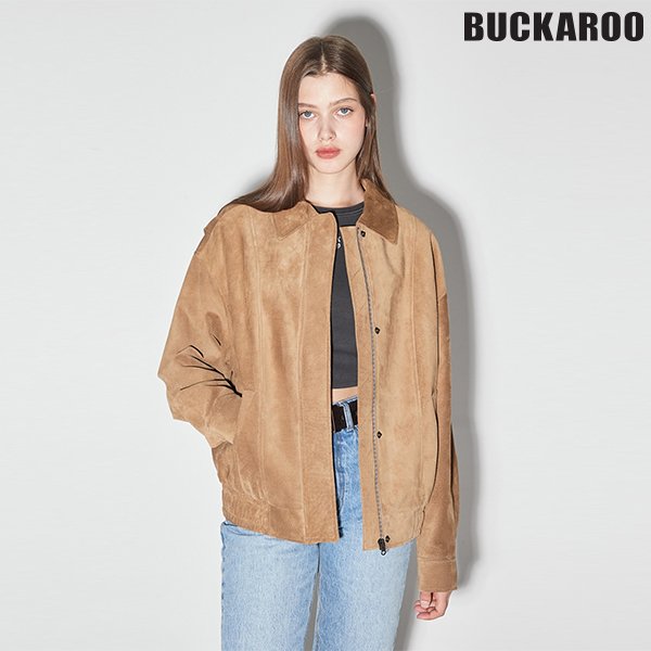 [여주점] 여성 리얼 스웨이드 블루종 자켓(B244LR610P)