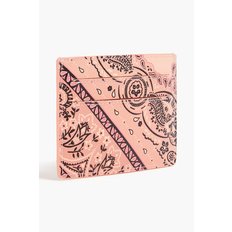 Paisley-print textured-leather cardholder 오렌지 1647597359010785