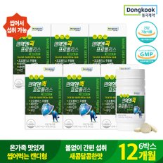 면역엔 프로폴리스(1000mgX60정)6박스12개월 어린이 면역력 키즈 캔디형 브라질산 그린프로폴리스 구강향균 페퍼민트맛