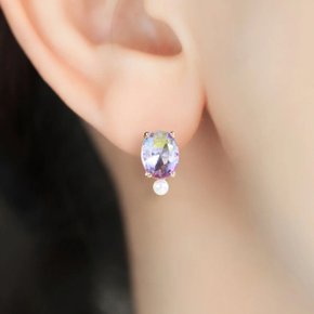14k 소이 큐빅 진주 귀걸이 [주문제작]