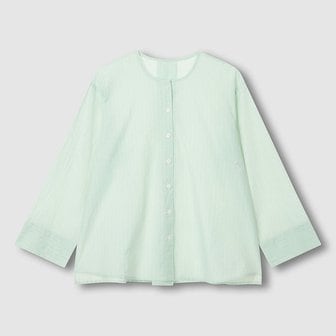 JAJU 여 퓨어 코튼 긴팔 파자마 셔츠 J2061010290CF