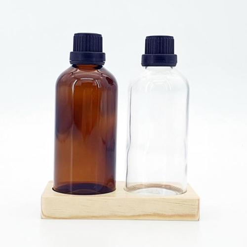 유리 공병 검정캡 드롭퍼 아로마 오일 화장품 갈색 100ml X ( 5매입 )