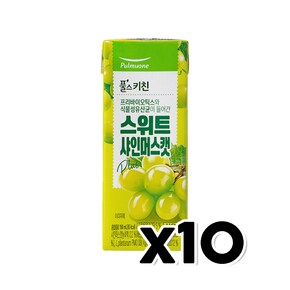 풀무원 스위트 샤인머스캣 주스 팩음료 190ml x 10개