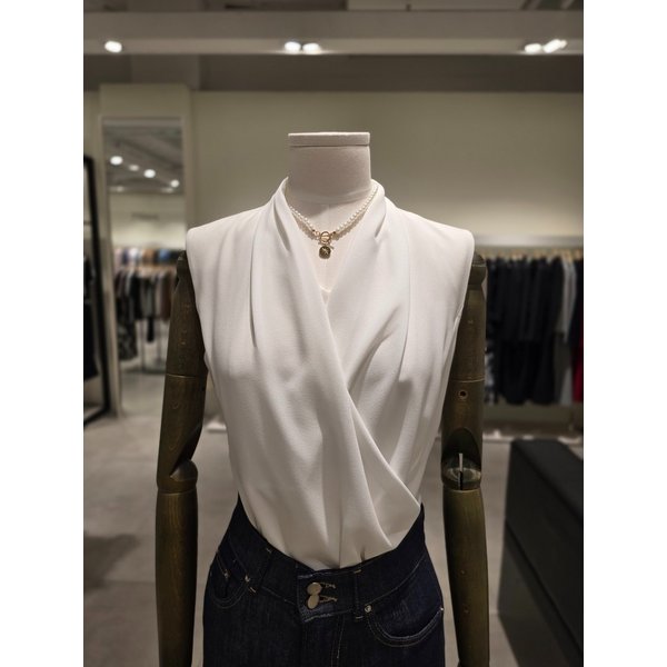 [파주점] 드레이프 브이넥 랩 블라우스 JSRB0BL161