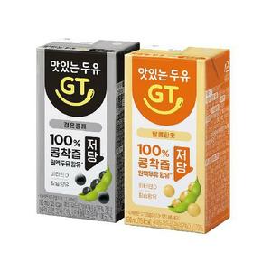 맛있는 두유 GT 달콤한맛 190ml x 12개 + 검은콩 190ml x 12개