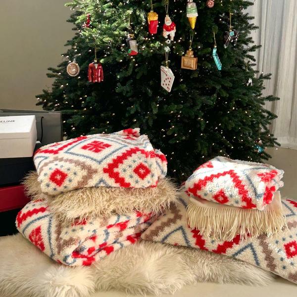 홈랩 헬싱키 양털형 블랭킷 양면담요  무릎담요 medium 사이즈