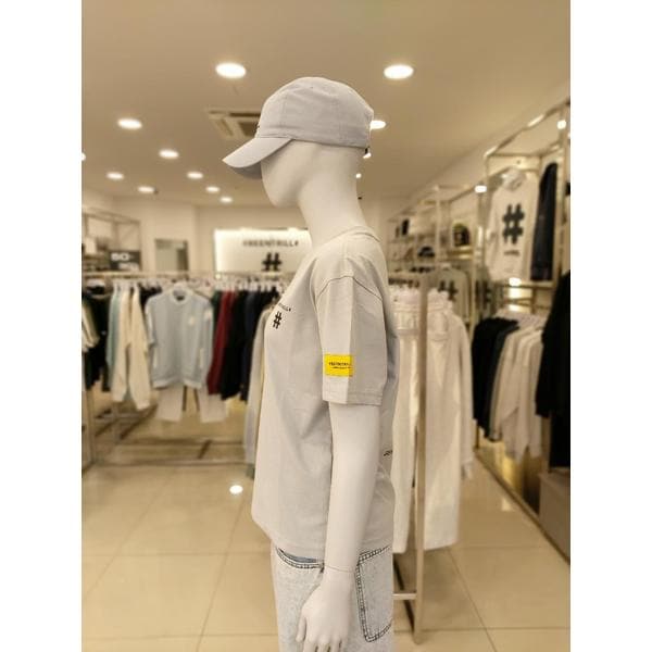 [여주점] 우먼즈 옐로우 테이핑 해시태그 티셔츠BA252TS501_LD
