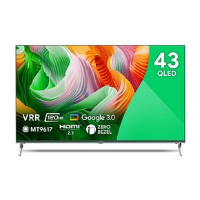 [로그인시3%할인]4K UHD QLED TV 더함 43인치(109cm) 치크 UA431QLED 구글  스마트 TV