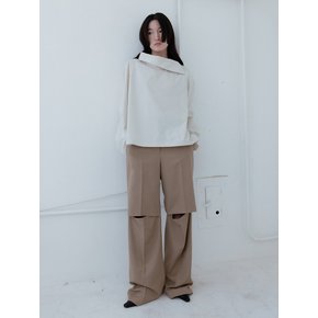 Cut-out Slacks_Camel