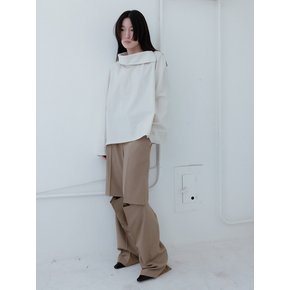 Cut-out Slacks_Camel