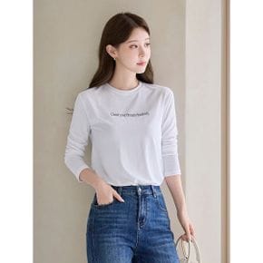 체이스 레터링 라운드 긴팔 티셔츠 M2608TS076C_P435908287