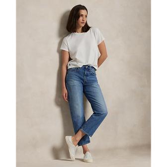 폴로 랄프 로렌 여성 릴렉스 스트레이트 크롭 진(WMPODNMNA020064400)