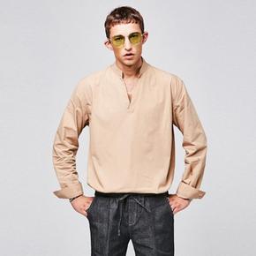 V-NECK COLLAR SHIRTS_BEIGE (1772590GA)