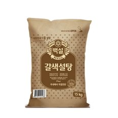 CJ제일제당 백설 갈색설탕 15kg x1개 한박스