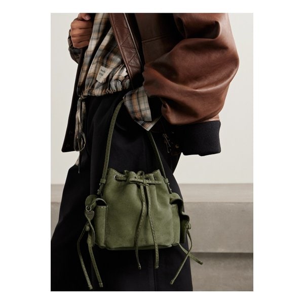 스웨이드 버킷 백 밀리터리 그린 46376663162899039