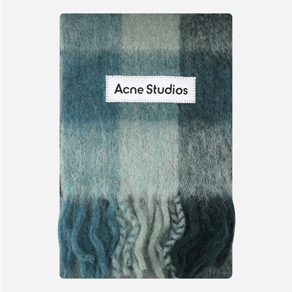 [시흥점] [아크네]5F CA0084 DUD 멀티 체크 머플러 틸 그레이 그린