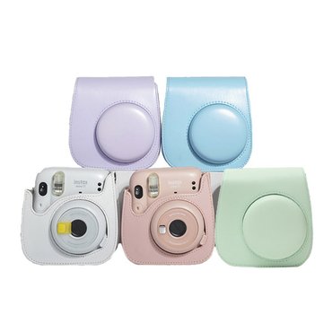 BOB instax mini 인스탁스 미니 12 11 10 9 파스텔 컬러 가죽 크로스백 스트랩 케이스 폴라로이드카