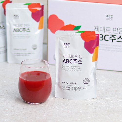 [경상북도]김재식헬스푸드] 제대로 만든 착즙 ABC주스 100ml 30팩 3박스(총90팩)