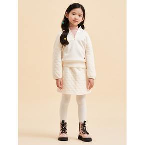 [30%OFF][BEANPOLE KIDS] 여아 면 퀼팅 반집업 상하 세트  아이보리 (BI3841G010)